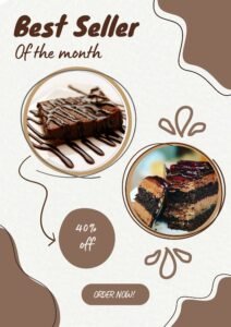 Brown and Beige Classy Food Promotions Poster