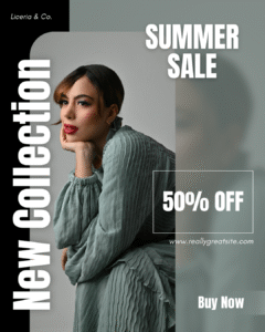 Green and White Simple Fashion Summer Sale Instagram Post